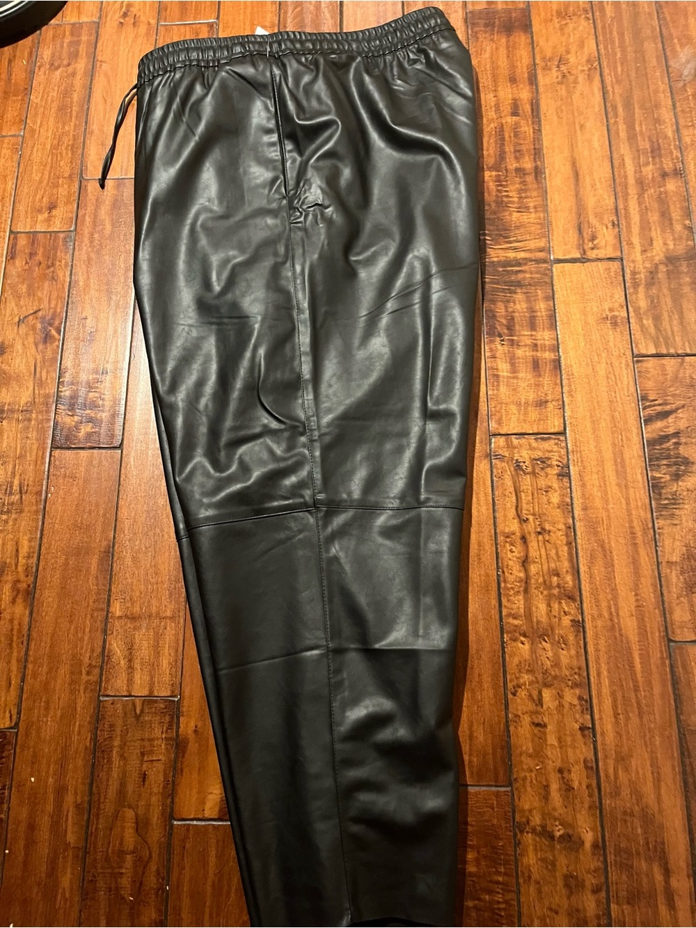 Old Navy Black Faux Leather Jogger Pants